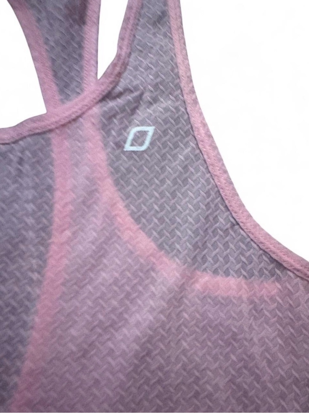 Light Pink Racerback Athletic Tank Top – Breathable Mesh - Picture 2 of 4